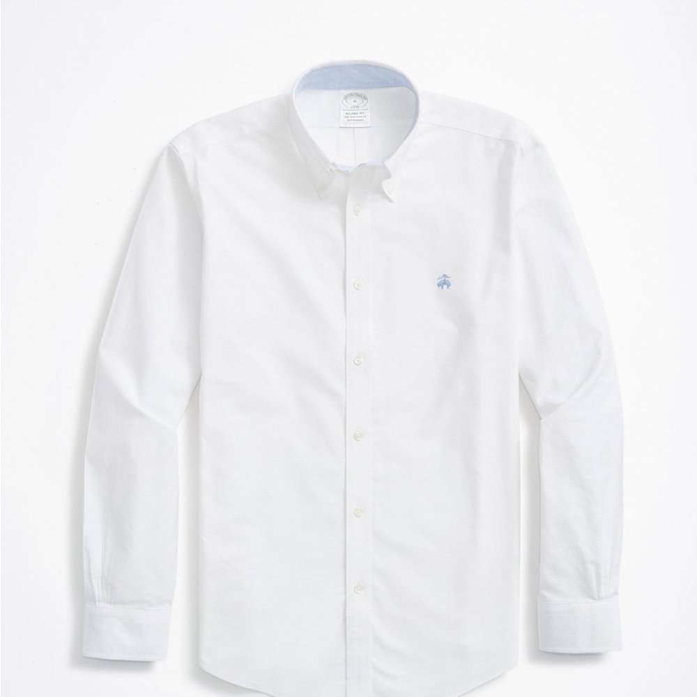 Brooks Brothers Dress Shirt Milano Fit White (L)